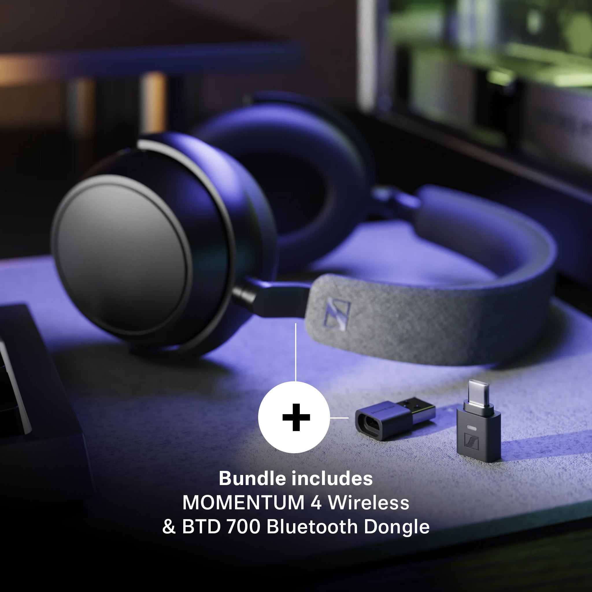 Sennheiser MOMENTUM 4 Wireless Headphones and BTD 700 Bluetooth