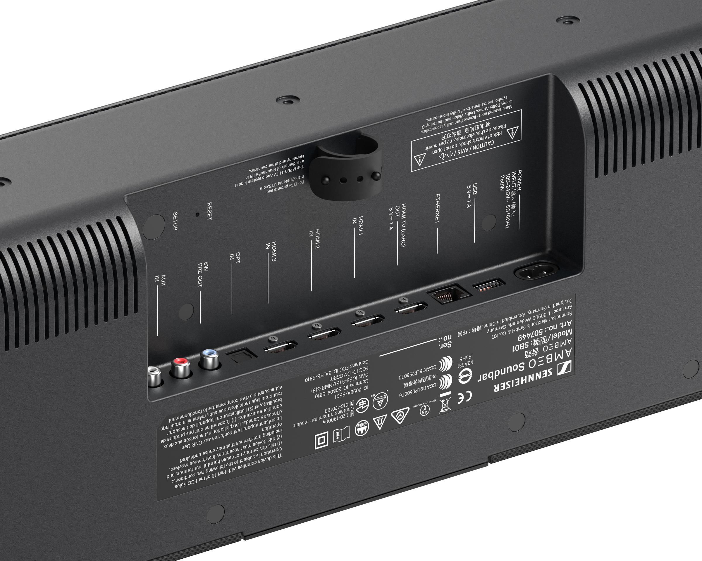 Sennheiser AMBEO Soundbar MAX Inputs View