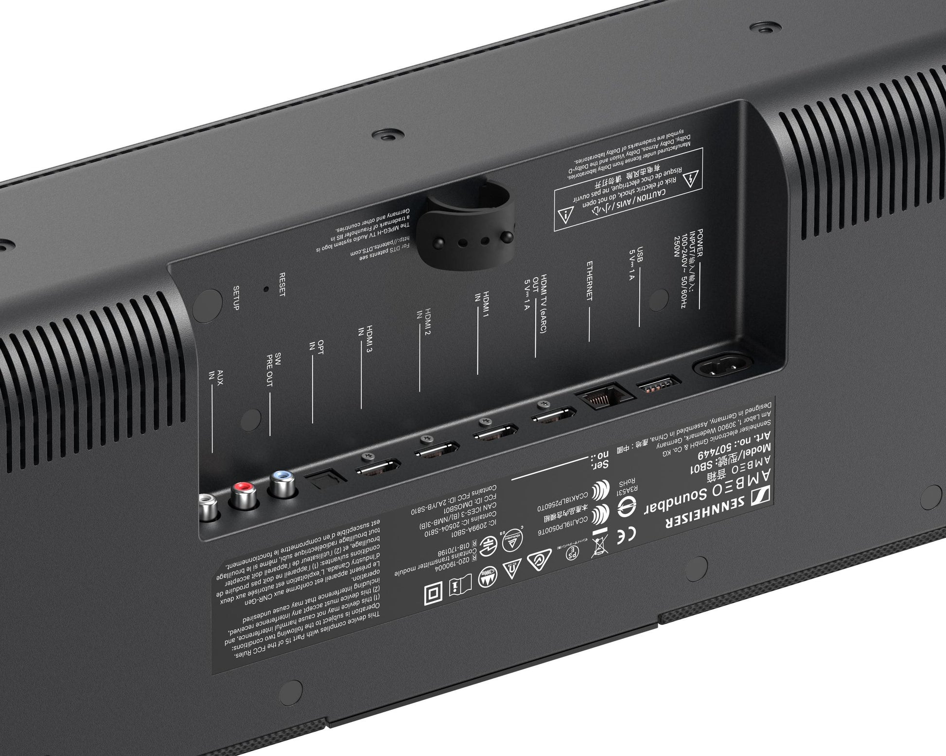 Sennheiser AMBEO Soundbar MAX Inputs View