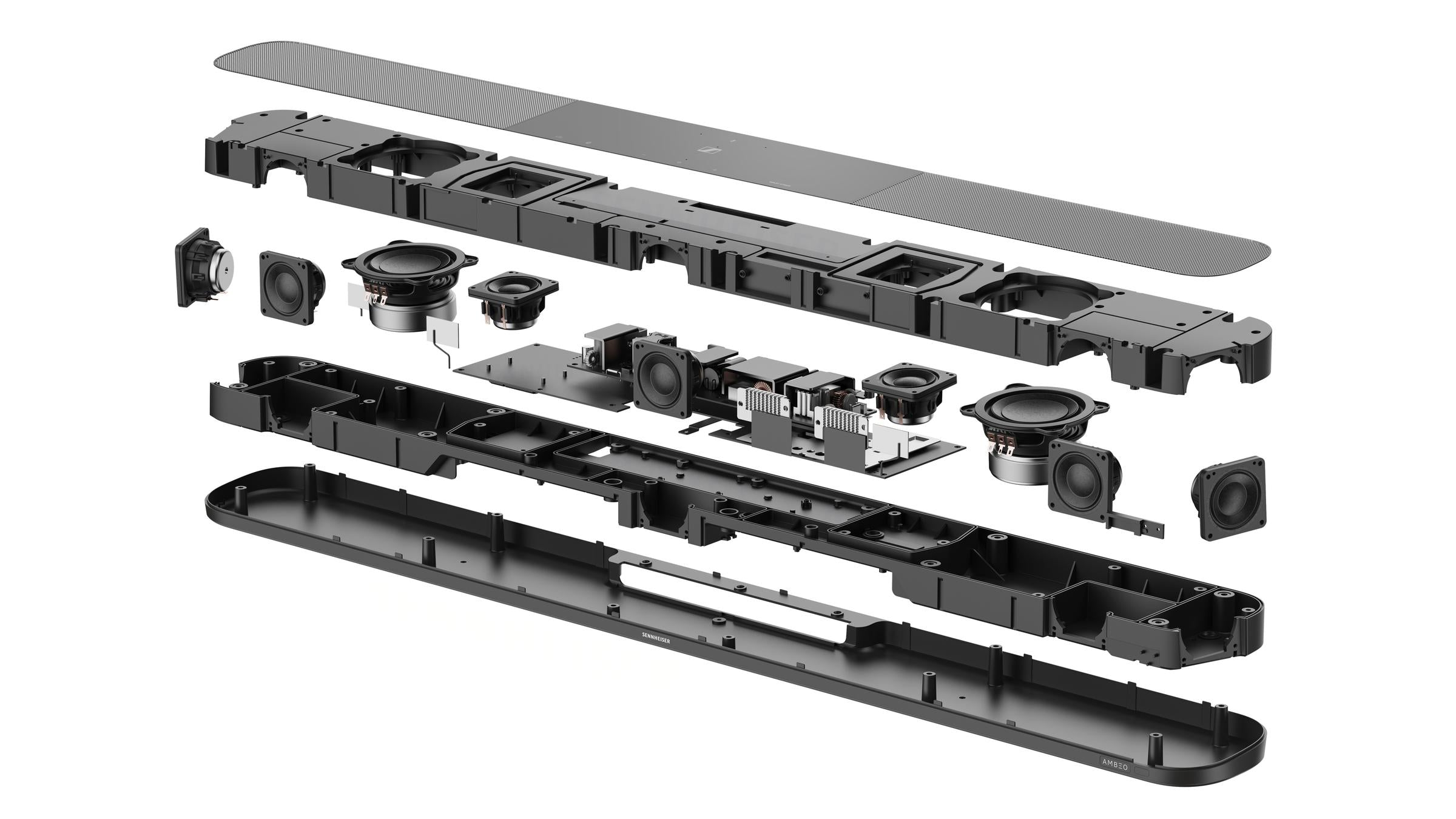Sennheiser AMBEO Soundbar Plus Exploded Component View