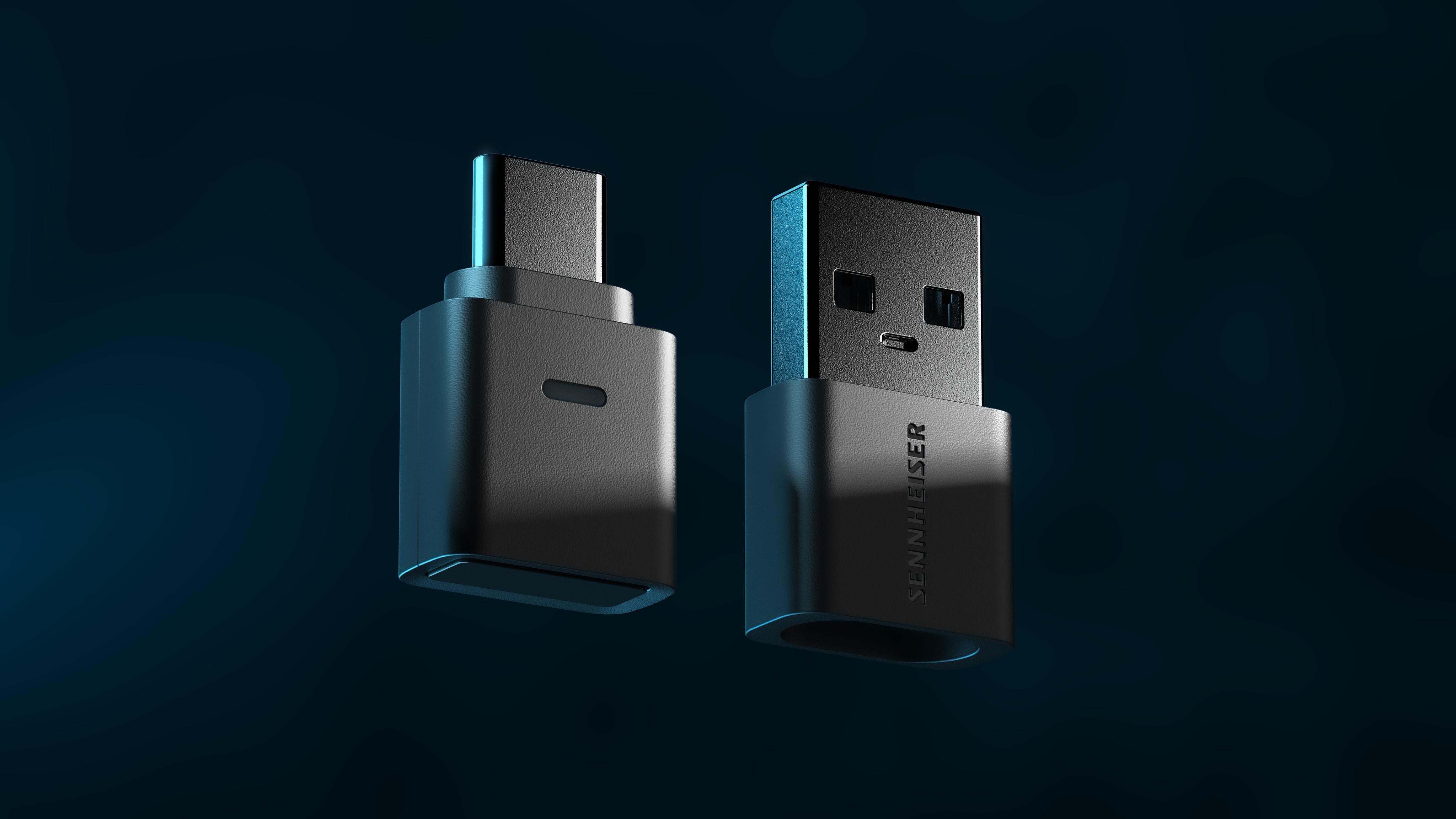 Sennheiser BTD 700 USB-A and USB-C Transmitter Render