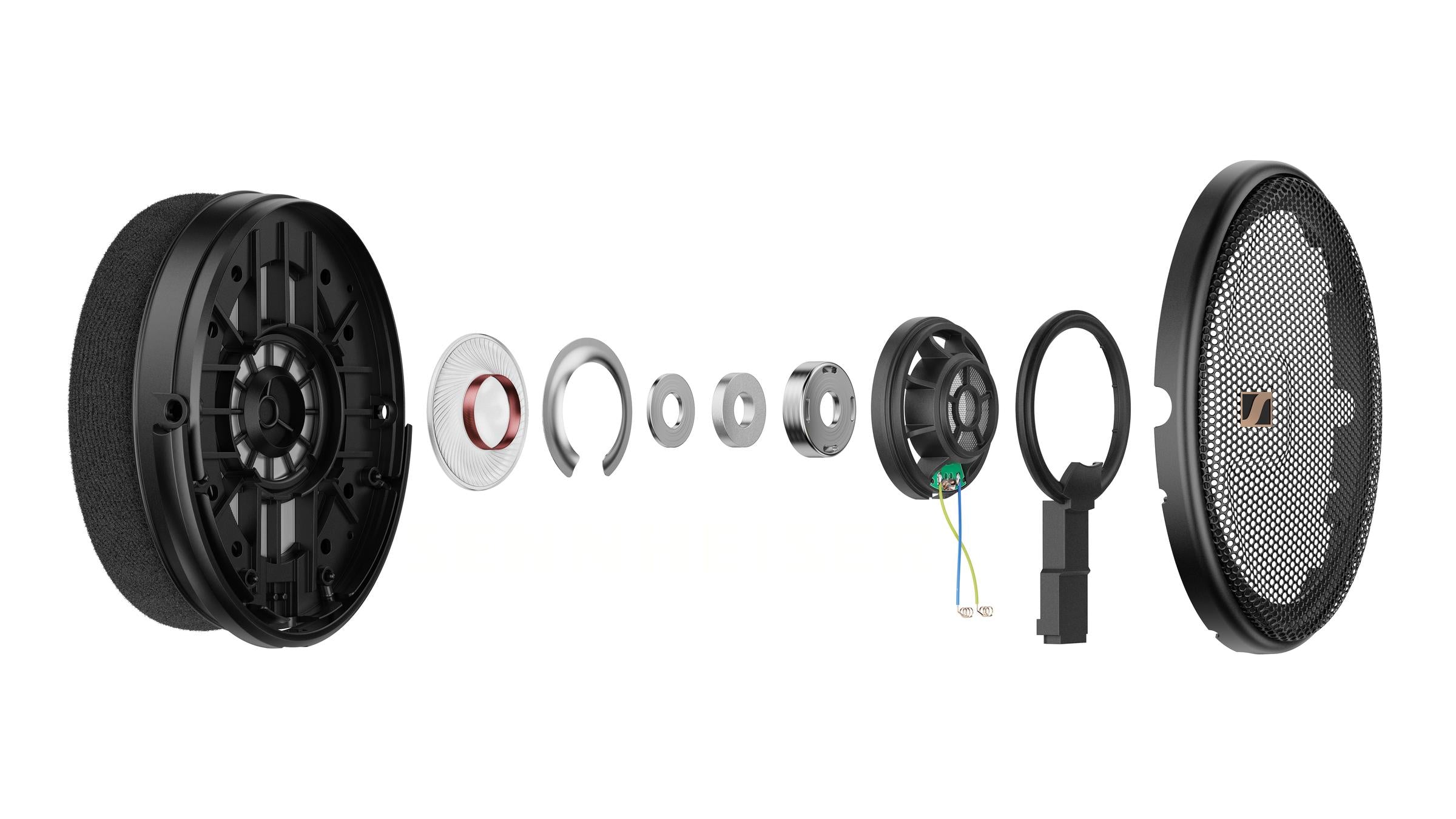 Sennheiser HD 660 S 2 Open Back Audiophile Headphones Componentry Exploded View