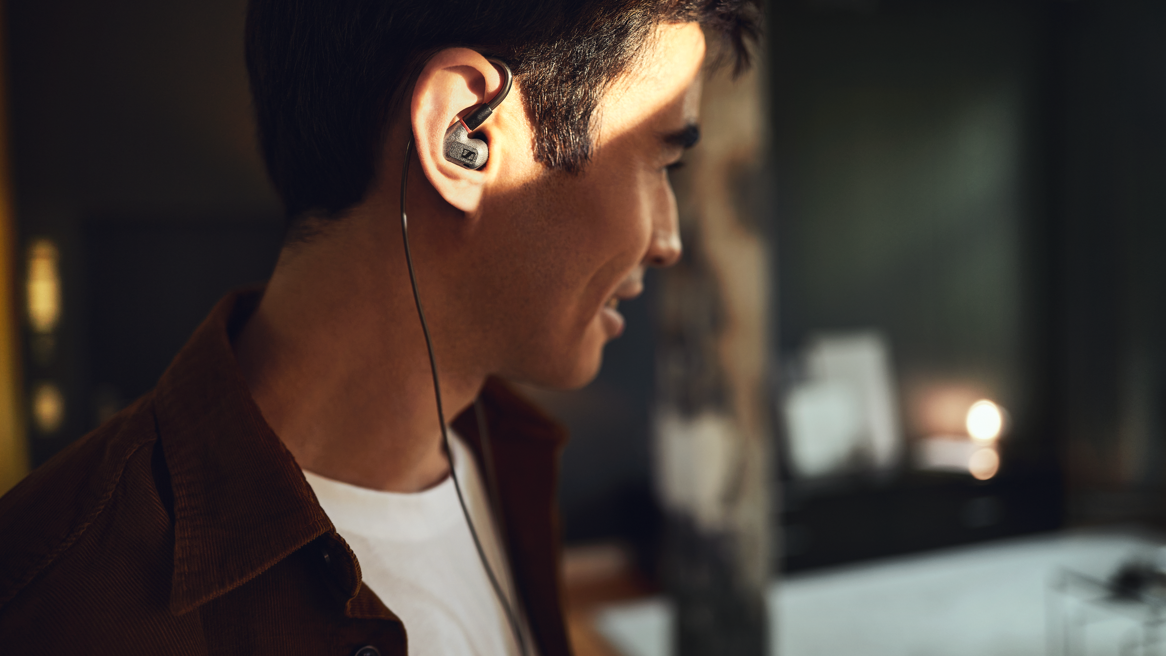 Sennheiser IE 600 In Ear Audiophile Headphones Lifestyle Image Male