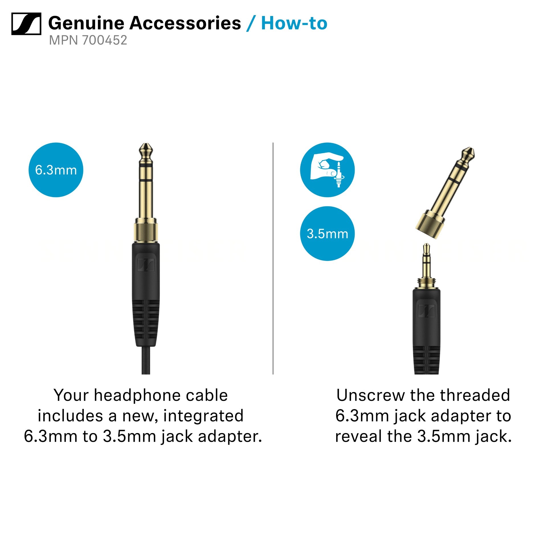Sennheiser HD 500 Series Audio Cable - Thumbnail 3
